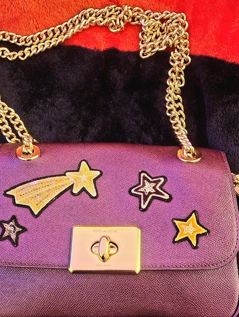 Coach Leather Shooting Star With Matching Walet